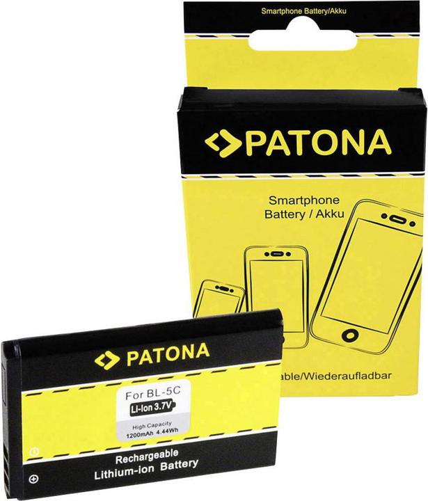 Immagine prodotto Patona La batteria della fotocamera BL-5C 6600/3100/7610/6230 sostituisce la batteria originale (Batteria della fotocamera)
