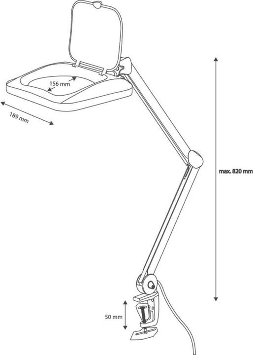 Image du produit Toolcraft TO-7567476 Lampe loupe LED Facteur d'agrandissement : 1.75 x EEK : F (A - G) (730 lm)