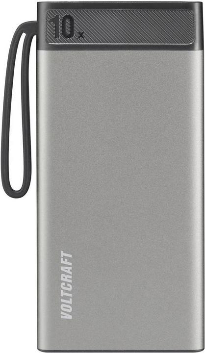 Produktbild Voltcraft PB-10-PD3.0 Powerbank 10000 mAh Power Delivery LiPo Grau-Schwarz (10000 mAh, 37 Wh)