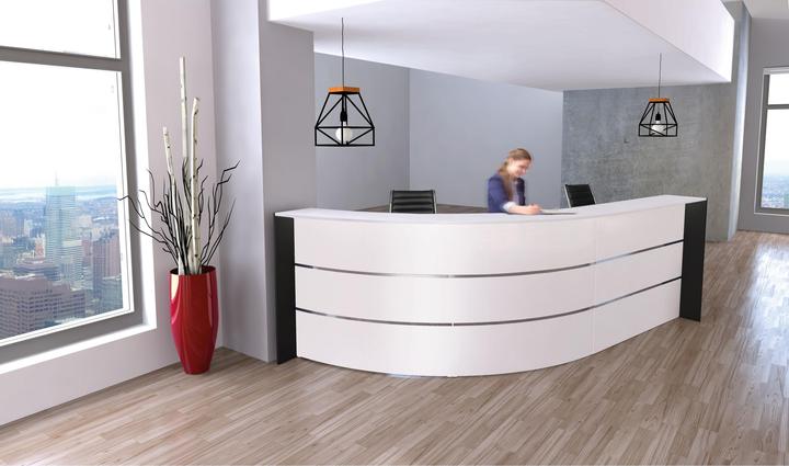 Produktbild Kerkmann BARI Empfangstheke weiss, anthrazit 334,0 x 182,5 x 112,0 cm