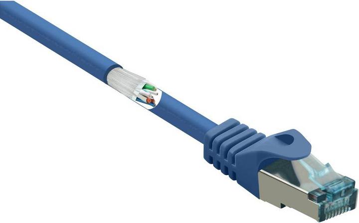 Actual product image Renkforce RF-5043918. cable length: 10 m, cable standard: Cat6a, cable shielding: S/FTP (S-STP), connection (S/FTP, CAT6a, 10 m)