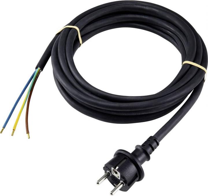Actual product image Sygonix SY-5043462 Power Connection Cable Black 4.50 m (4.50 m)