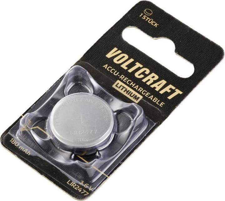 Immagine prodotto Voltcraft Batteria a bottone LIR 2477 Litio 180 mAh 3,6 V 1 pz. (1 pz., 180 mAh)