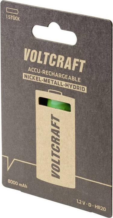 Actual product image Voltcraft HR20 Mono D battery NiMH 8000 mAh 1.2 V 1 pc. (1 pcs., D, 8000 mAh)