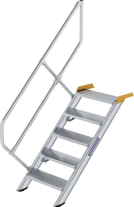 Produktbild Munk Treppe 45° Stufenbreite 600 mm 5 Stufen Aluminium geriffelt (Gerüst, 60 cm)