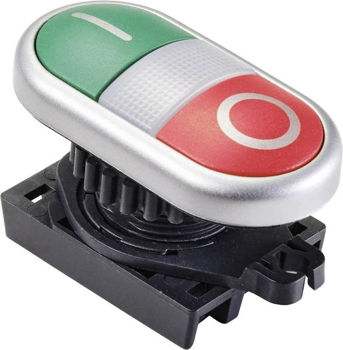 Produktbild Tru Components S2TR-P3W Doppeldrucktaster Gruen Rot 1 St.