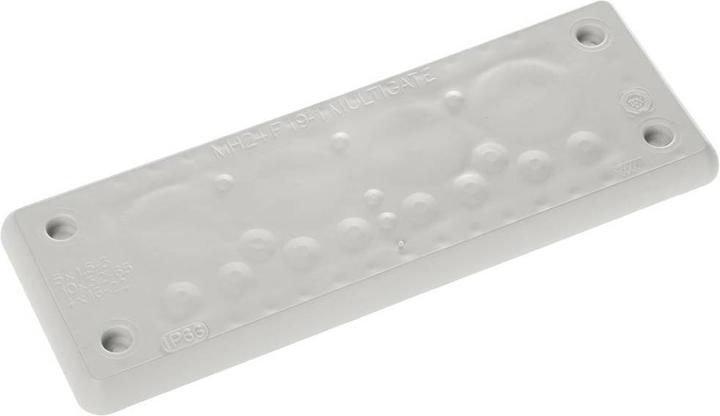 Trelleborg MH-24 F 19-1 GRIGIO CHIARO UL94 V-0 IP65 TPE Bussola a vite piastra (Foro cavo, 15.40 cm)