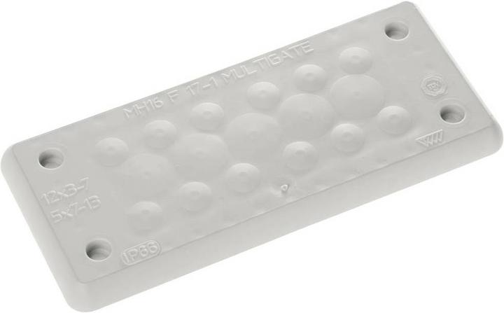 Trelleborg MH-16 F 17-1 GRIGIO CHIARO UL94 V-0 IP65 TPE Boccola a vite piastra (Foro cavo, 12.70 cm)