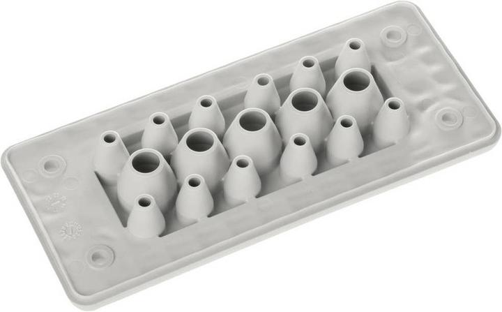 Produktbild Trelleborg MH-16 F 17-1 LIGHT GREY UL94 V-0 IP65 TPE Screw Durchführungsplat (Kabeldurchlass, 12.70 cm)