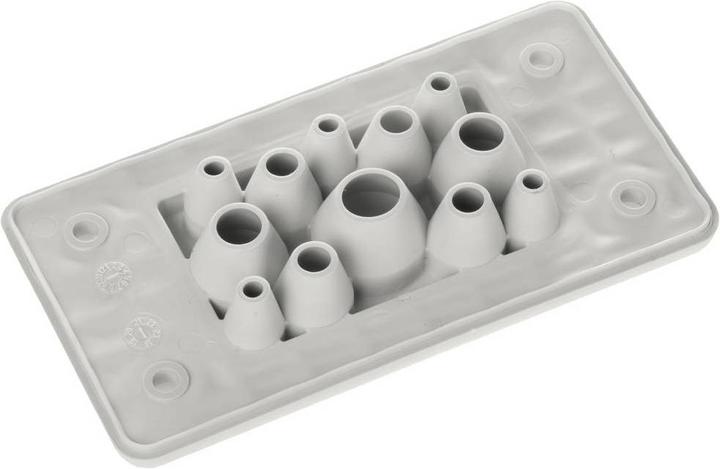 Immagine prodotto Trelleborg MH-10 F 12-1 GRIGIO CHIARO UL94 V-0 IP65 TPE Boccola a vite piastra (Foro cavo, 10.70 cm)