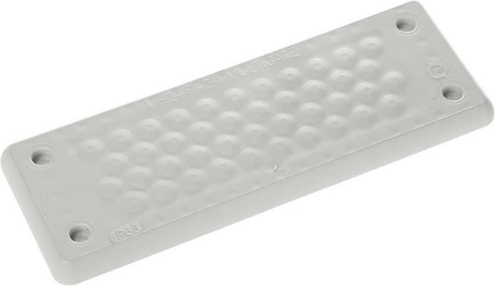Trelleborg MH-24 F 42-1 GRIGIO CHIARO UL94 V-0 IP65 TPE Boccola a vite piastra (Foro cavo, 15.40 cm)