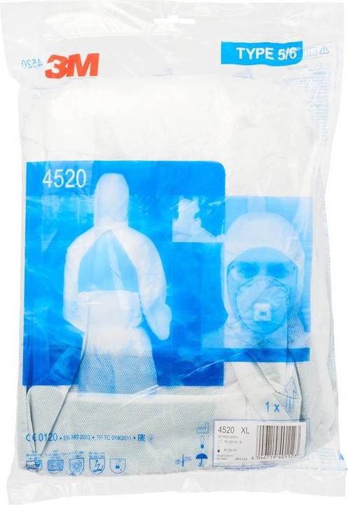 Immagine prodotto 3M 45203XL Tuta protettiva 4520 Taglia abito=XXXL Bianco (3XL)
