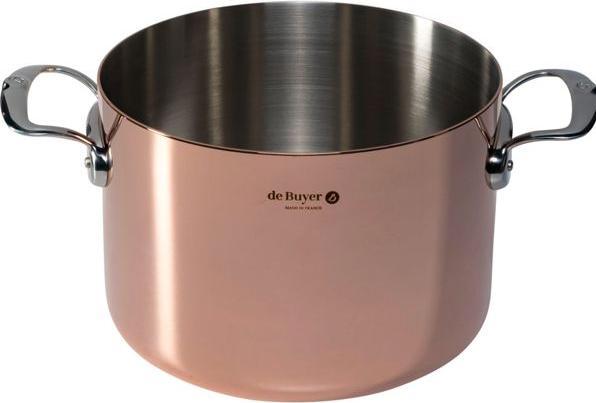 Actual product image de Buyer Prima Matera cooking pot induction, with lid (24 cm, Pot, Copper, Stainless steel)