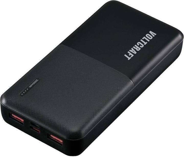 Voltcraft PB-19C-M Powerbank 20000 mAh Power Delivery Quick Charge LiPo Schwarz (20000 mAh, 74 Wh)