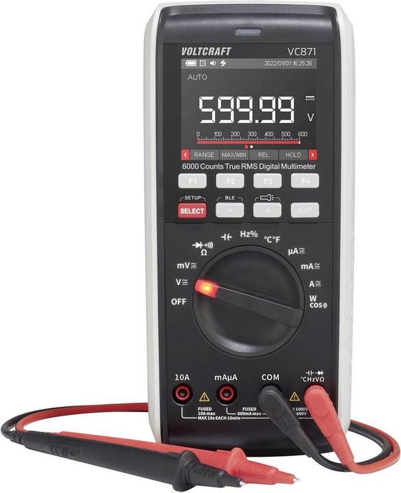Actual product image Voltcraft VC871 Hand-held multimeter digital CAT III 1000 V, CAT IV 600 V display ( (CAT III 1000V, CAT IV 600V)