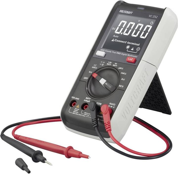 Immagine prodotto Voltcraft VC252 Multimetro portatile digitale CAT III 600 V Display (conteggi): 4000 (CAT III 600V)