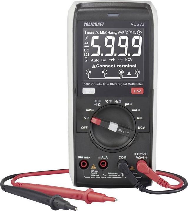 Produktbild Voltcraft VC272 Hand-Multimeter digital CAT III 600 V Anzeige (Counts): 6000 (CAT III 600V)
