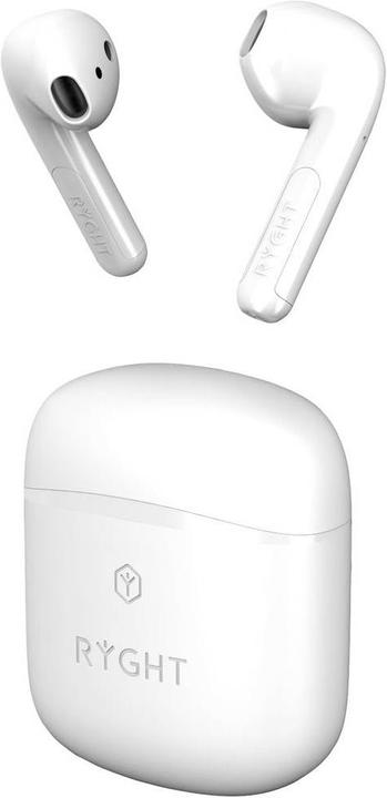 Produktbild Ryght WAYS2 In Ear Headset Bluetooth® Stereo Weiss Batterieladeanzeige, Headset, Ladecase, Touch-St (25 h, Kabellos)