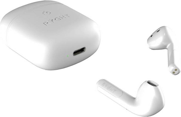 Produktbild Ryght WAYS2 In Ear Headset Bluetooth® Stereo Weiss Batterieladeanzeige, Headset, Ladecase, Touch-St (25 h, Kabellos)