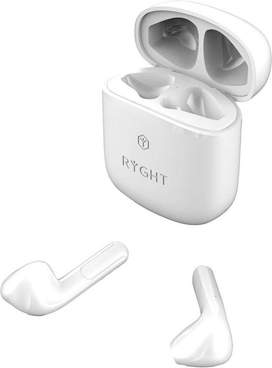 Produktbild Ryght WAYS2 In Ear Headset Bluetooth® Stereo Weiss Batterieladeanzeige, Headset, Ladecase, Touch-St (25 h, Kabellos)