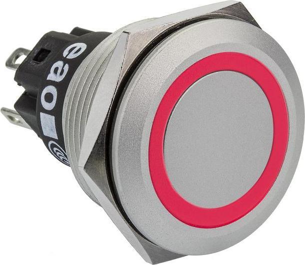 Produktbild EAO 22mm,vandal res,SS,24V,red,LED,plug-in
