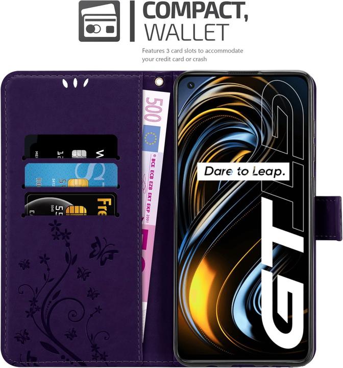 Actual product image Cadorabo Flower Book Case for Realme GT / GT Neo 2T / Q3 PRO (Realme GT Neo 2T, Realme Q3 Pro 5G)