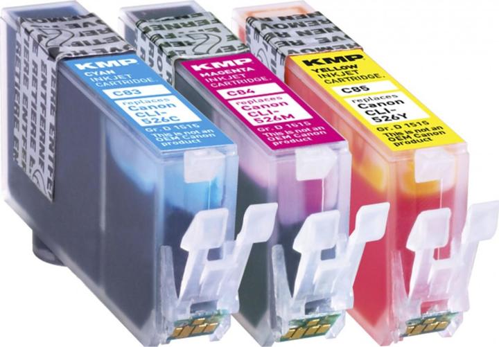 Immagine prodotto KMP C83V Value Pack C/M/Y compatibile con Canon CLI-526 (M, C, Y)