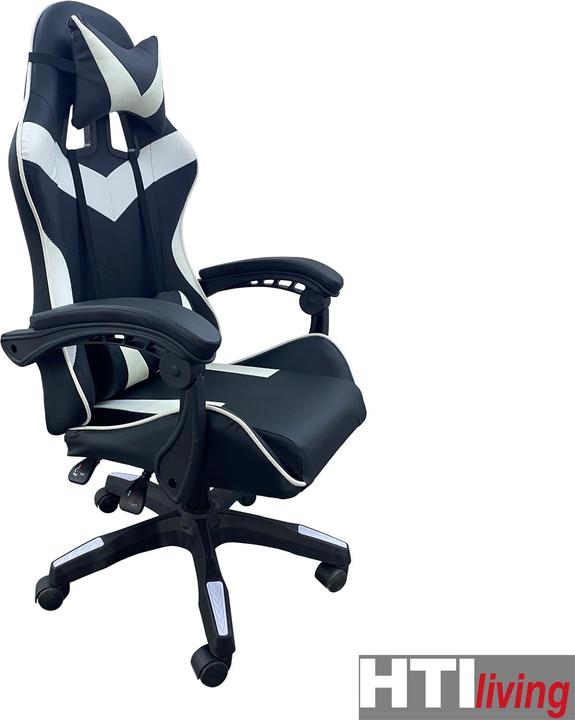 Image du produit HTI-Living Chaise de bureau Krit noir et blanc