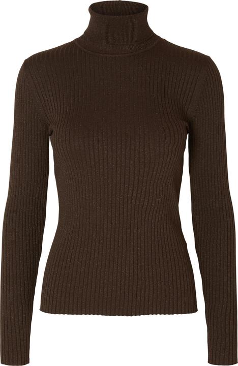 Selected Femme Gerippter Glitzer Rollkragenpullover (L)
