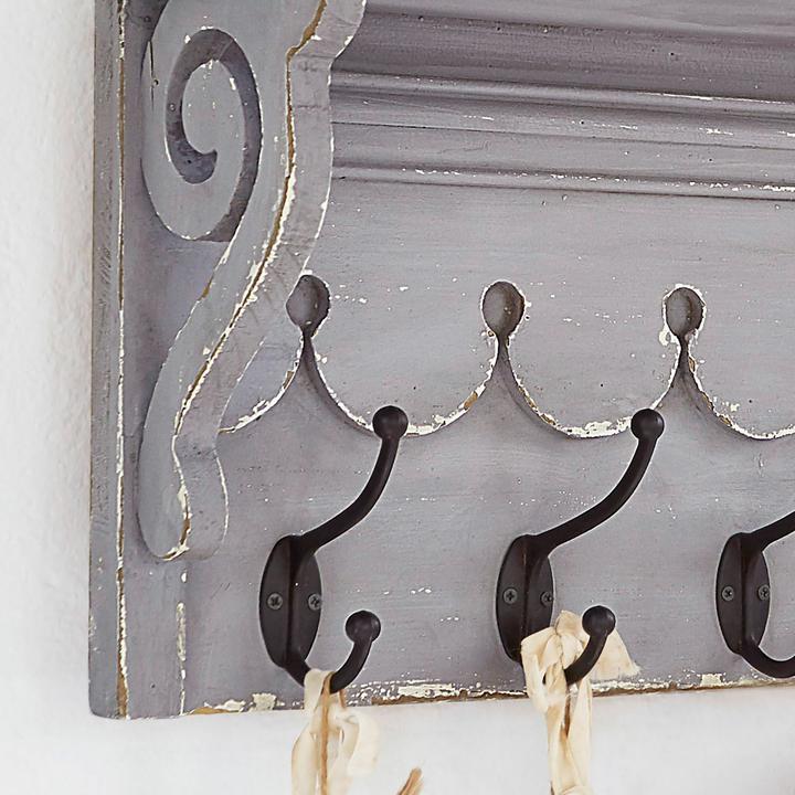 Produktbild Loberon Wandregal Lynnfield antikgrau (25 x 60 x 15 cm)