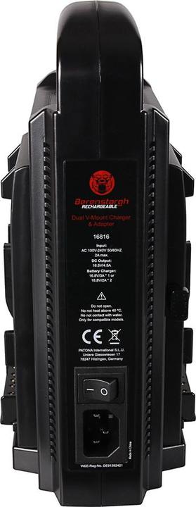 Actual product image Berenstargh Dual Charger for V-mount (Camera battery charger)