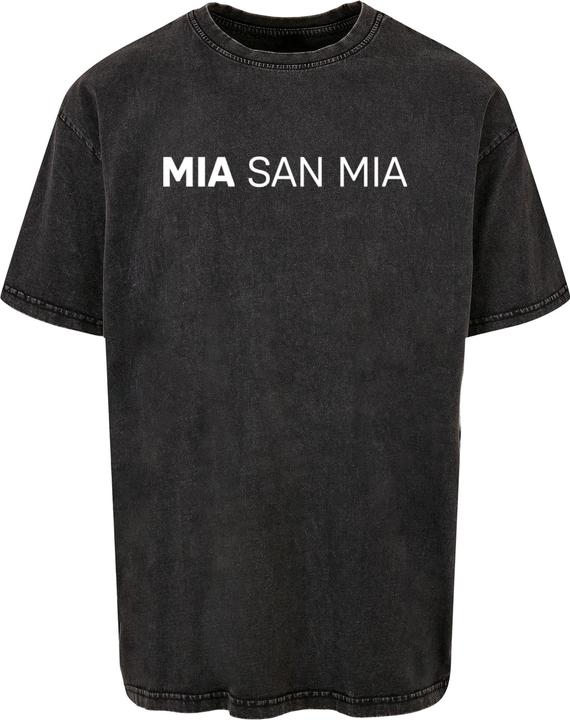 FC Bayern München Mia San Mia B/W Acid Washed Heavy Oversize Tee - 115363