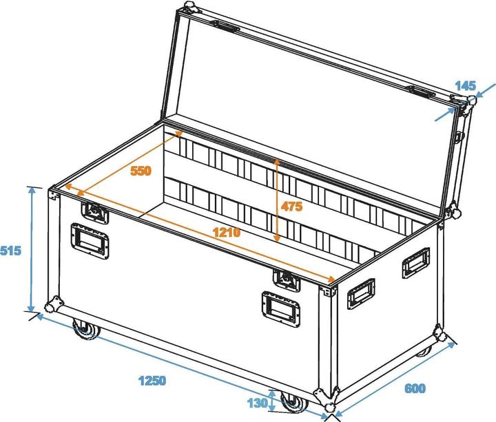 Actual product image Roadinger Universal tour case with castors 120 cm (Universal)