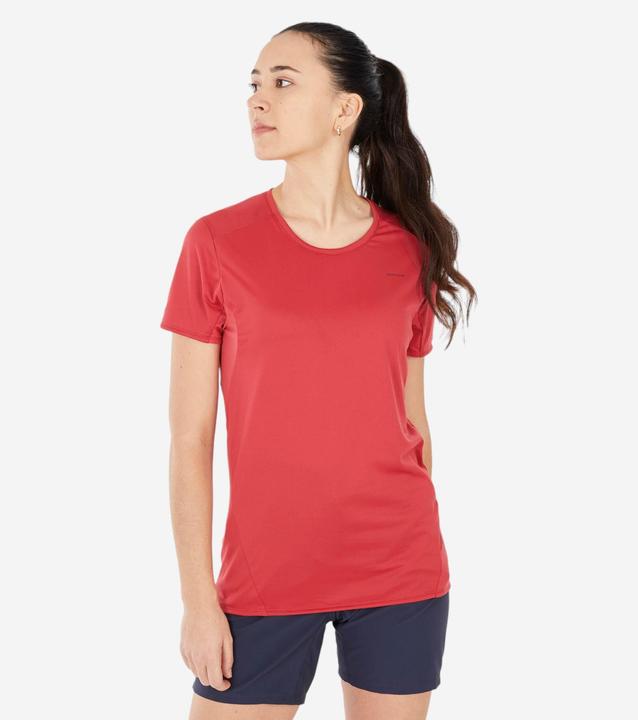 Produktbild Quechua Wandershirt Damen kurzarm Bergwandern - MH100 rot (3XL)
