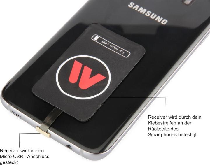 Produktbild maxfield Wireless Charging Receiver Micro USB
