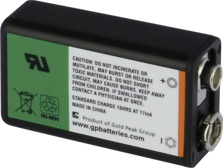 Actual product image GP Batteries 9 V block battery NiMH 6LR61 170 (1 pcs., 9V Block, 170 mAh)