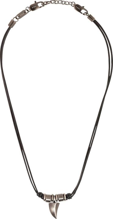 Immagine prodotto S.Oliver Collana da uomo, pelle, acciaio inox | dente (Acciaio inossidabile, 40 cm)