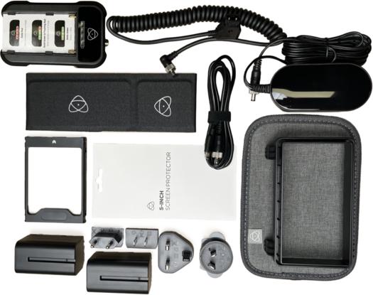 Actual product image Atomos 5" Accessory Kit (copy) (Charger, Cable, Rechargeable battery, Various video accessories)