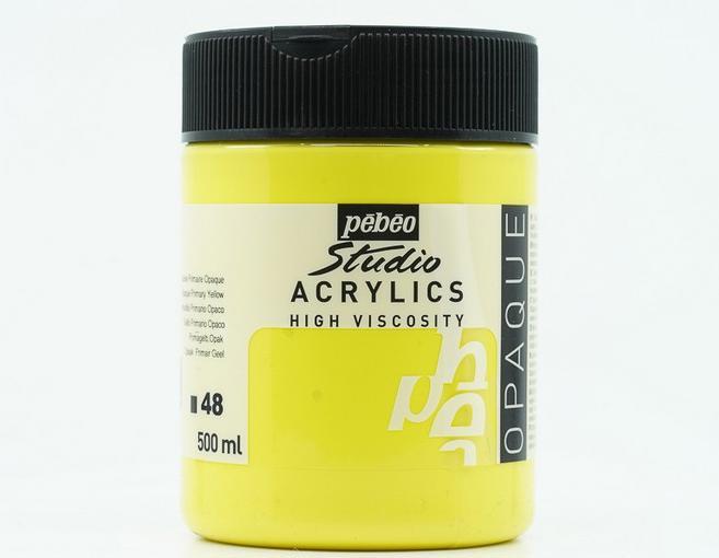 Produktbild Pebeo Studio Acrylics feine Acrylfarben (Primärgelb, 500 ml)