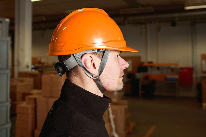 Immagine prodotto Neo Casco industriale con mentoniera, arancione (52 - 64 cm)