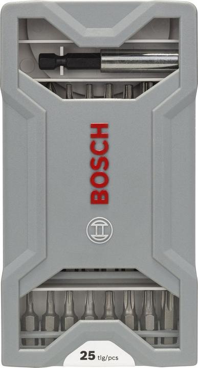 Produktbild Bosch Professional Zubehör 25-tlg. Schrauberbit-Set, PH/PZ/T (Kreuz Phillips PH M2, Innensechsrund TX M20, Innensechsrund TX M25, Kreuz Phillips PH M1, Innensechsrund TX M15, Kreuz Pozidriv PZ M3, Innensechsrund TX M30, Kreuz Phillips PH M3, Innensechsrund TX M27, Kreuz Pozidriv PZ M2, Innensechsrund TX M10, Innensechsrund TX M40, Kreuz Pozidriv PZ M1)