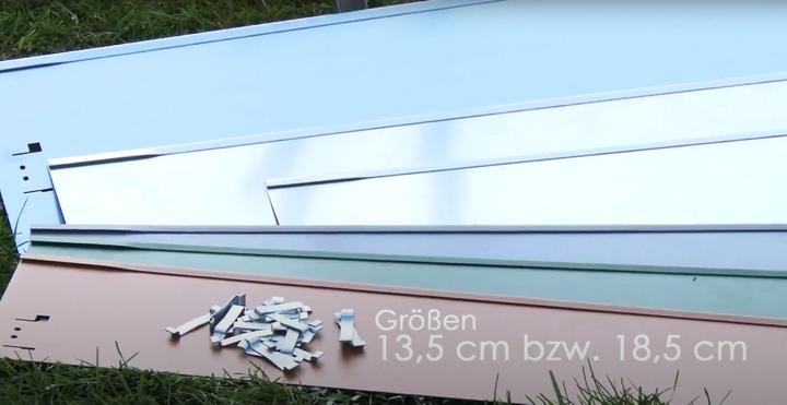 Actual product image Green Split Set of 10 lawn edgings metal 13.5 cm high, 12 m long (1200 cm)