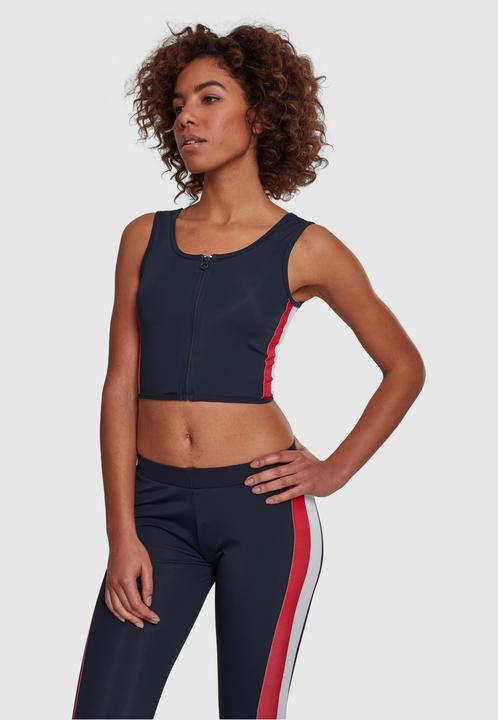 Actual product image Urban Classics Ladies Side Stripe Cropped Zip Top (S)