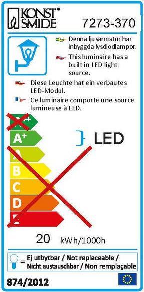 Energy Label Konstsmide Asti (1400 lm)