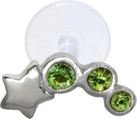 Bijouteria Ohrpiercing (Bioplast, Kristall, Silber 925)