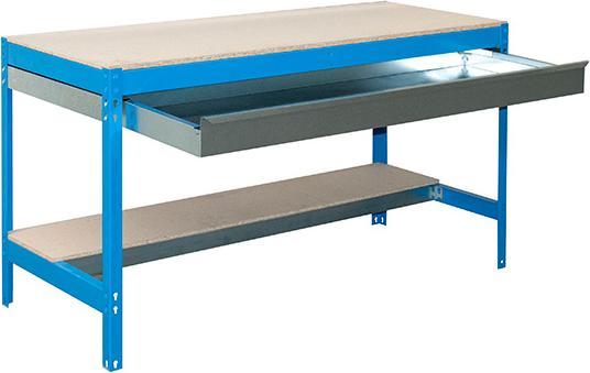 Actual product image SimonRack Workbench SIMONWORK blue 1 drawer 151.0 x 76.0 x 84.2 cm (151 cm, 84.20 cm)