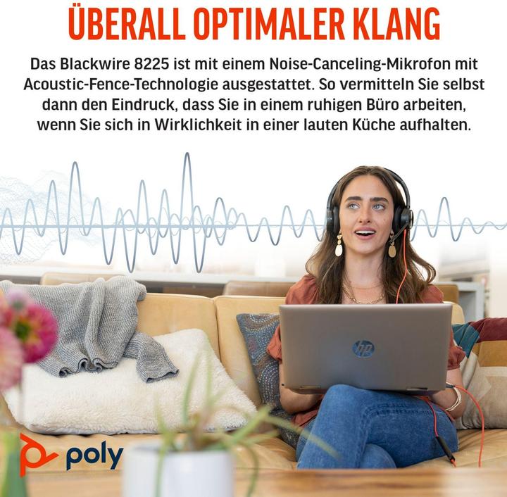 Produktbild Poly Headset Blackwire 8225 UC USB-C (Kabelgebunden, USB-C)