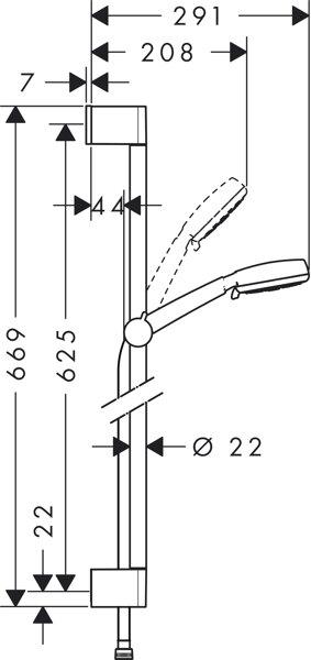 Actual product image hansgrohe Shower set CROMETTA 100 VARIO (4 Beam types, 16 l/min)