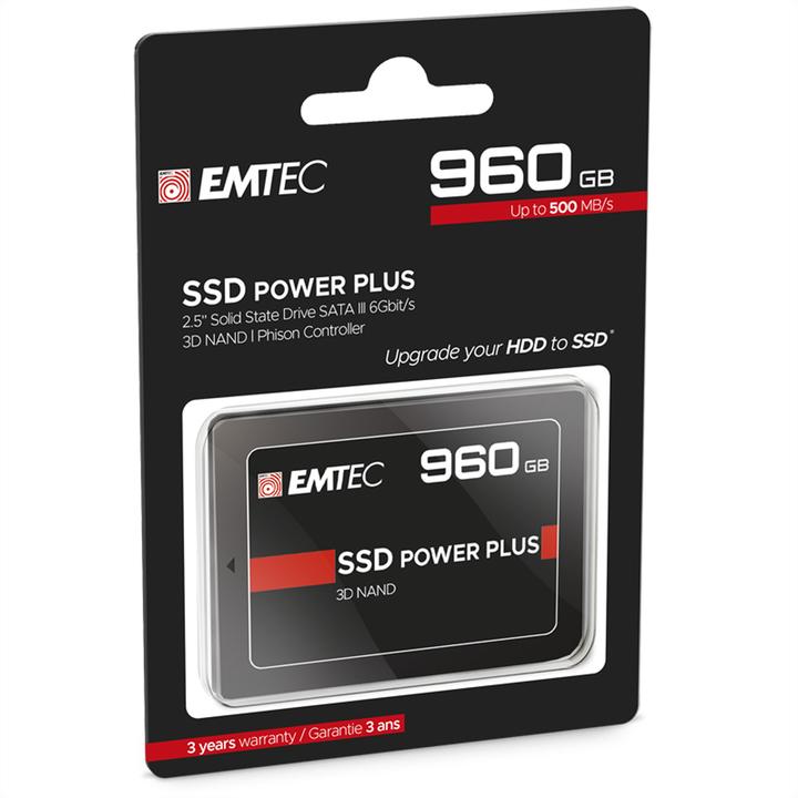 Productafbeelding Emtec X150 Power Plus SATA III /s, TRIM, SMART (960 GB, 2.5")