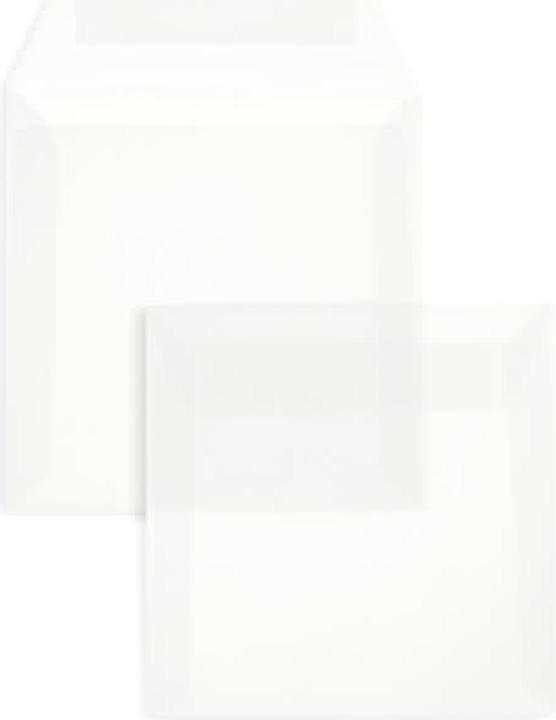 Actual product image Blanke Envelopes 150x150mm 90g/sqm adhesive PU=100 pieces transparent-white (100 x)